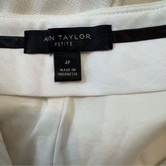 Ann Taylor Womens Size 4P Straight Ankle Ivory Dress Pants Trousers - Picture 7 of 9